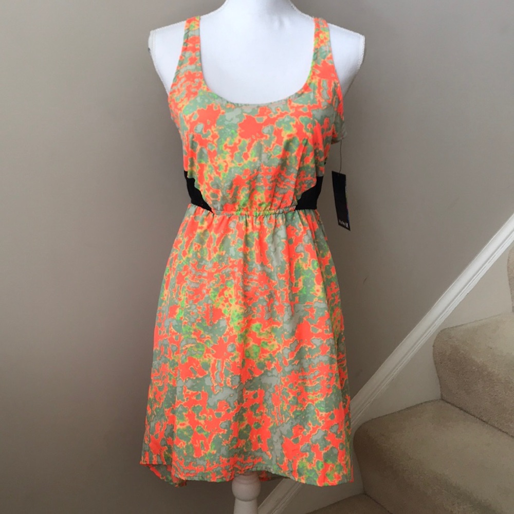 NWT! Hurley Neon Abstract Pattern Dress